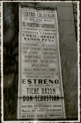 Estreno en el Teatro Calderón de 'Tiene razón don Sebastián'