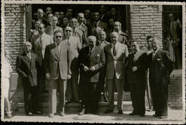 Jacinto Guerrero en la inauguración de la calle Trastámara, en Toledo