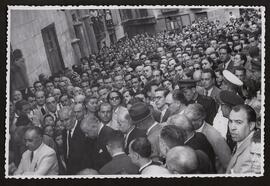 [Jacinto Guerrero en la inauguración de la calle Trástamara, en Toledo, dedicada a él]