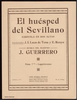 El huésped del Sevillano : zarzuela en dos actos