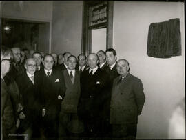 [Inauguración de la placa en la Sociedad General de Autores en homenaje a Jacinto Guerrero]