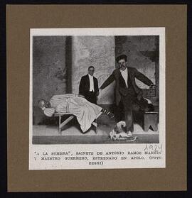 [Escena de A la sombra, en el teatro Apolo]