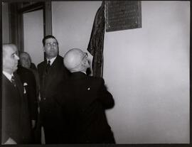 Inauguración de la placa en la Sociedad General de Autores en homenaje a Jacinto Guerrero