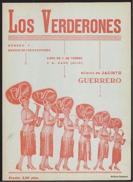 Los verderones : pujilato cómico-lírico en un acto. N. 7, Marcha de los saxofones