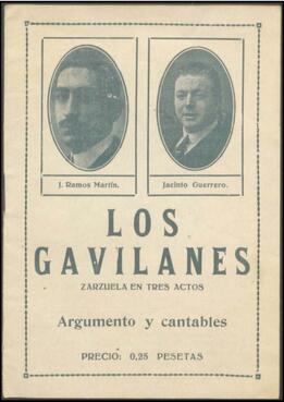 Argumento y cantables de Los gavilanes : zarzuela en tres actos