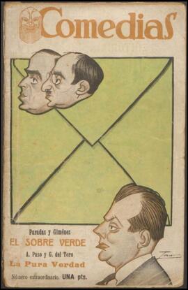 El sobre verde : sainete con gotas de revista en dos actos, divididos en varios cuadros