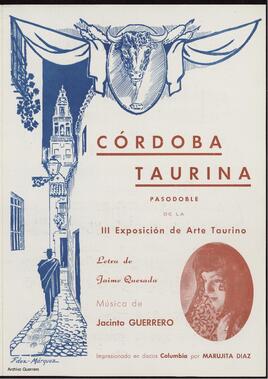 Córdoba taurina : pasodoble de la Exposición de Arte Taurino