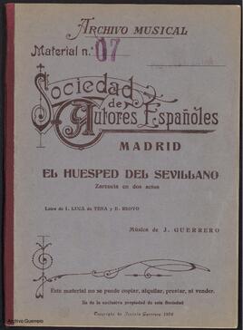 El huésped del sevillano : zarzuela en dos actos