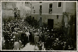 [Jacinto Guerrero en la inauguración de la calle Trastámara, en Toledo, dedicada a él]