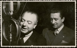 Jacinto Guerrero y Antonio Medio en Radio Emisora de Gijón