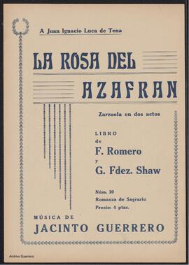 La rosa del azafrán : zarzuela en dos actos. N. 10, Romanza