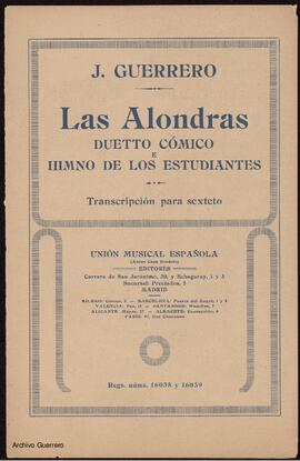 Las alondras : Duetto cómico e Himno de los estudiantes
