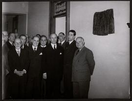 Inauguración de la placa en la Sociedad General de Autores en homenaje a Jacinto Guerrero