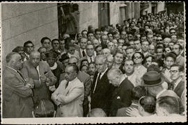 Jacinto Guerrero en la inauguración de la calle Trástamara