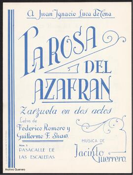 La rosa del azafrán : zarzuela en dos actos. N. 5, Pasa-calle de las escaleras