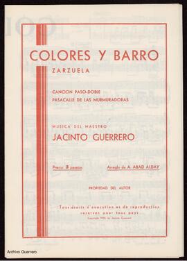 Colores y barro : zarzuela