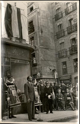 [Inauguración de la calle Maestro Guerrero, en Madrid]