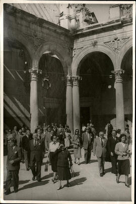Jacinto Guerrero en Toledo con miembros de sociedades de autores extranjeras