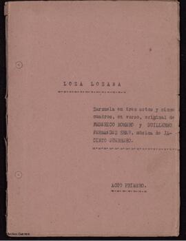 Loza lozana : zarzuela en tres actos y cinco cuadros, en verso