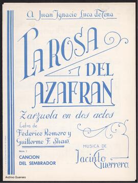 La rosa del azafrán : zarzuela en dos actos. N. 2, Canción del sembrador