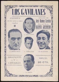Los gavilanes : zarzuela en tres actos y cinco cuadros