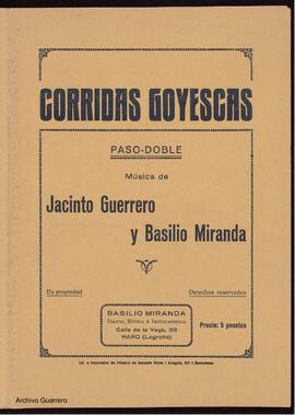 Corridas goyescas : paso-doble