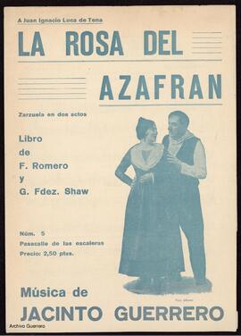 La rosa del azafrán. N. 5, Pasa-calle de las escaleras : zarzuela en dos actos